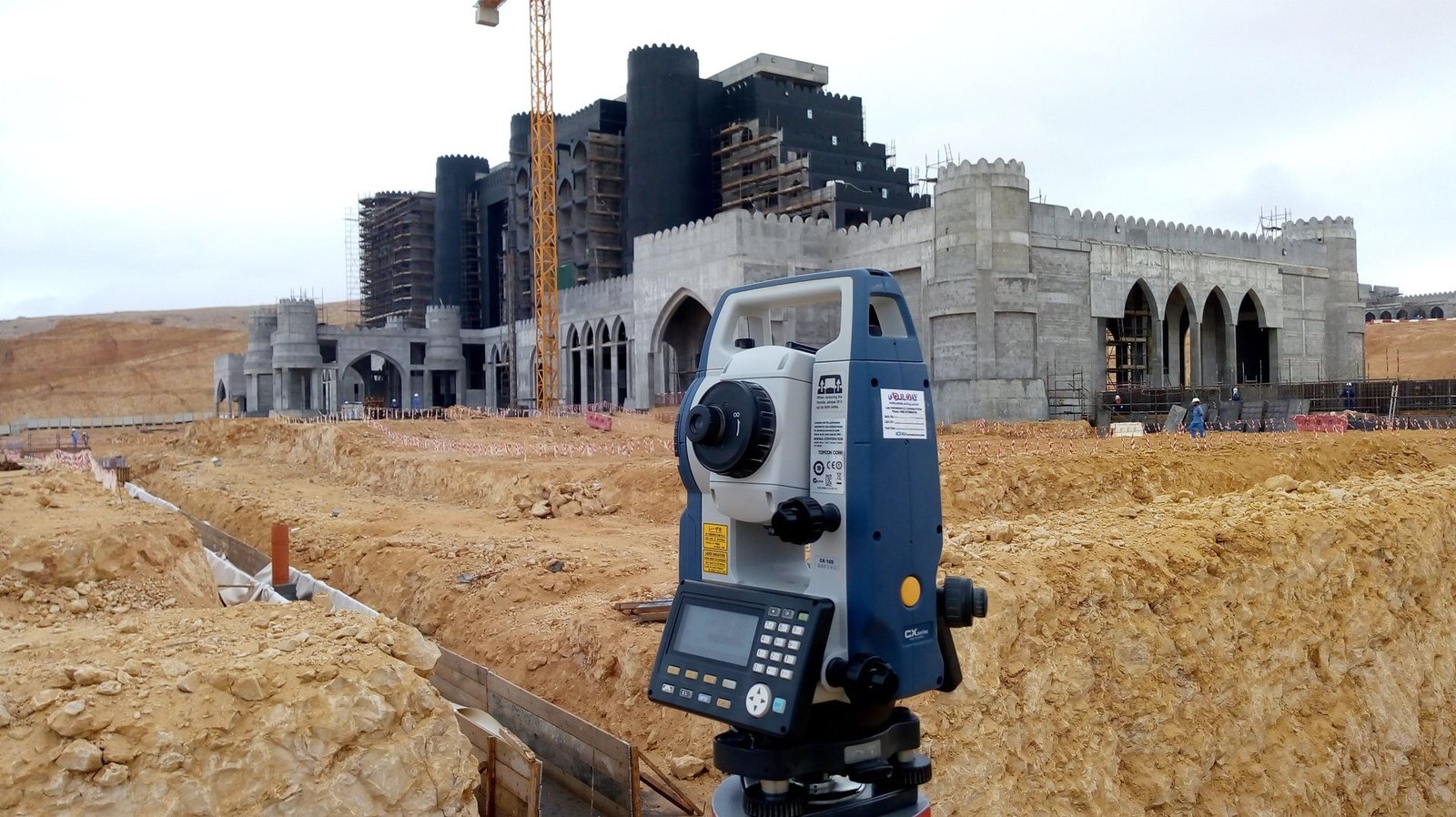 Total Station Survey at Site
